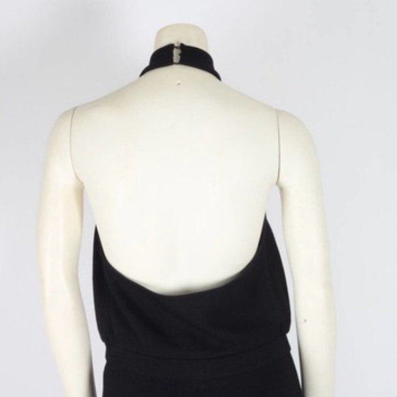 ST. JOHN Evening By Marie Gray Black Jumpsuit High Neck 12 - Picture 3 of 7